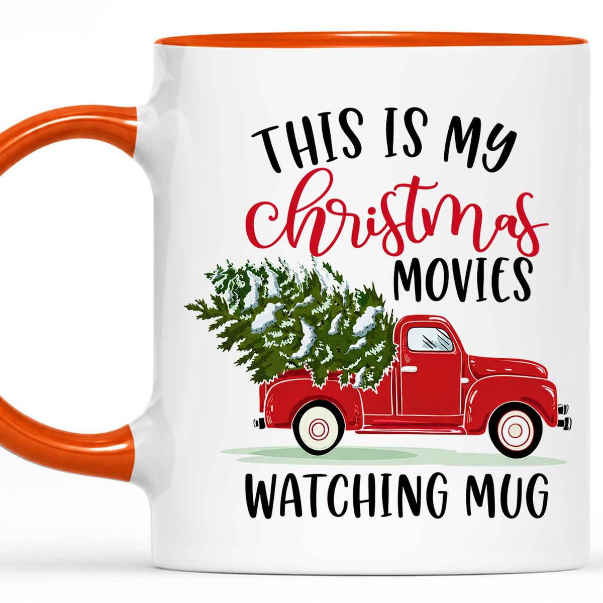 Christmas Movie Mug, Red Truck Christmas Tree Coffee Mug, Holiday Gift for Family