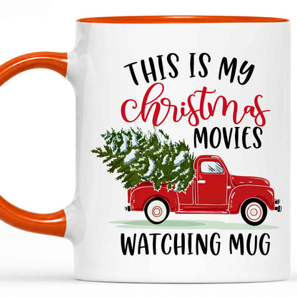 Christmas Movie Mug, Red Truck Christmas Tree Coffee Mug, Holiday Gift for Family