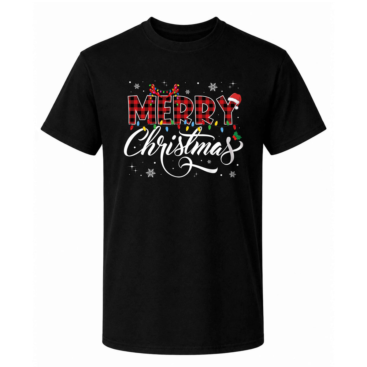 Matching Family Christmas Shirts, Merry Christmas Santa Hat Graphic Tees, Christmas Gift for Family