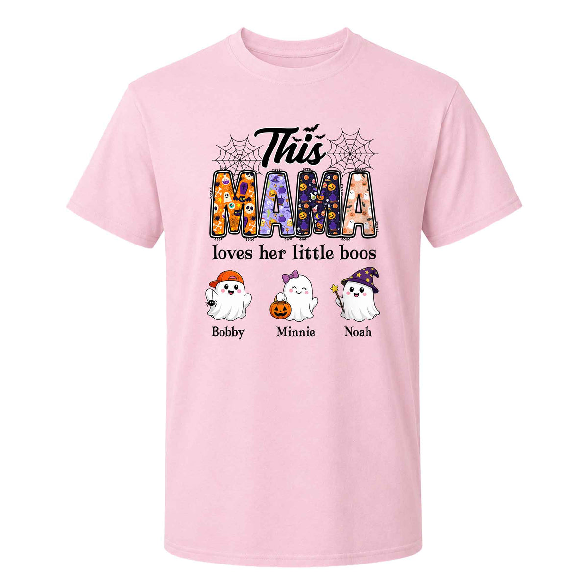 Personalized Halloween Mama Shirt - This Mama Loves Her Little Boos - Spooky Season Gift for Mom, Grandma