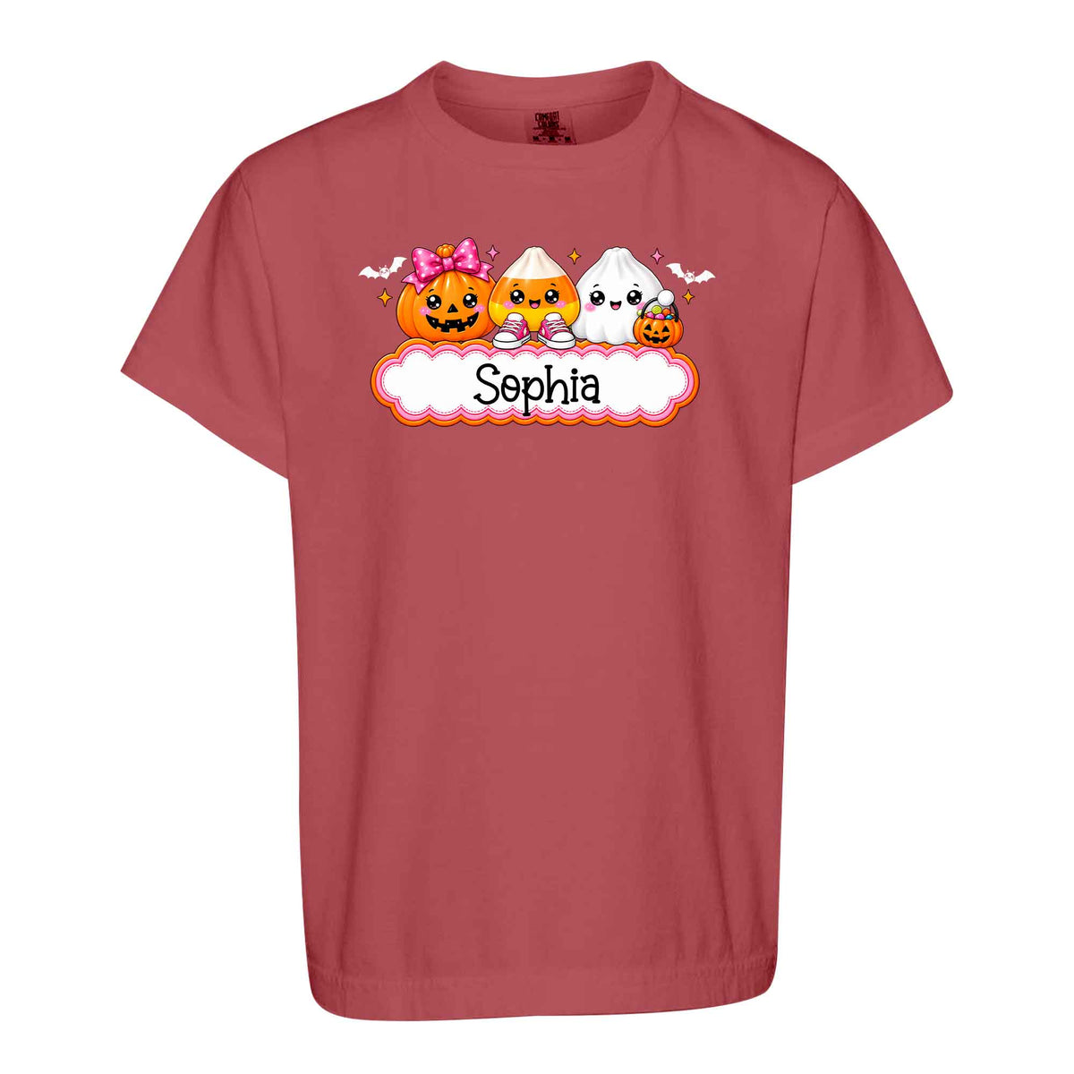 Personalized Halloween Sweatshirt, Custom Name Spooky Ghost Pumpkin, Halloween Gift for Boy & Girl