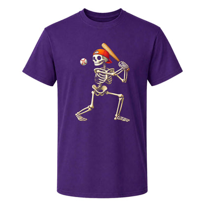 Baseball Skeleton Graphic Halloween Sweatshirt, Spooky Baseball Player Shirt, Funny Halloween Gift