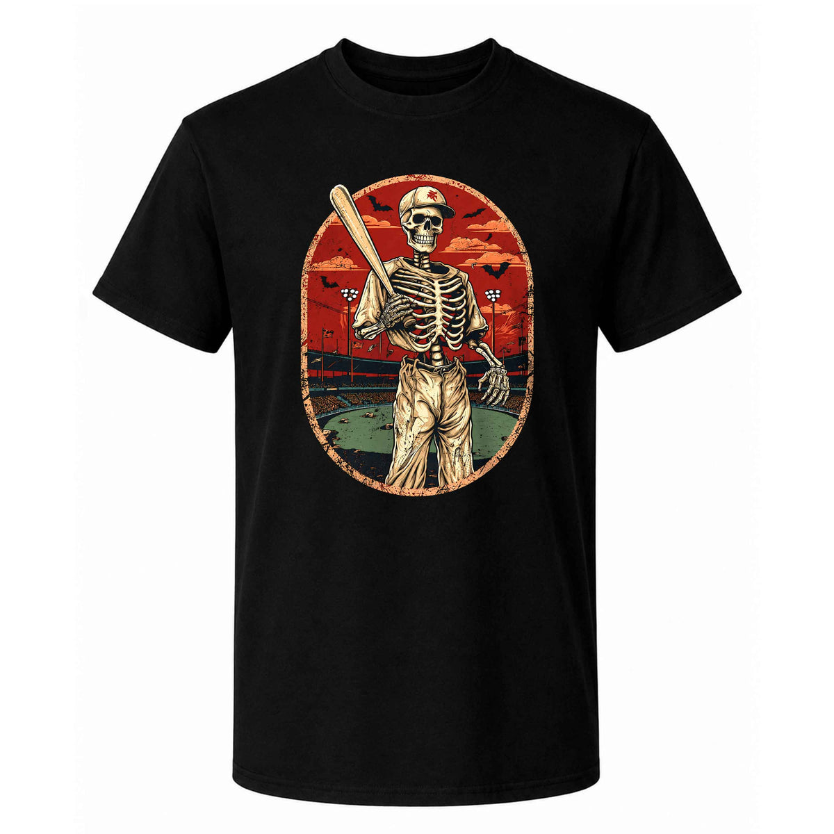Baseball Skeleton Graphic Halloween Sweatshirt, Spooky Baseball Player Shirt, Funny Halloween Gift