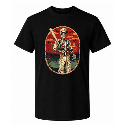 Baseball Skeleton Graphic Halloween Sweatshirt, Spooky Baseball Player Shirt, Funny Halloween Gift