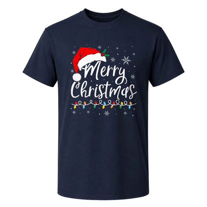 Matching Family Christmas Shirts, Merry Christmas Santa Hat Graphic Tees, Christmas Gift for Family