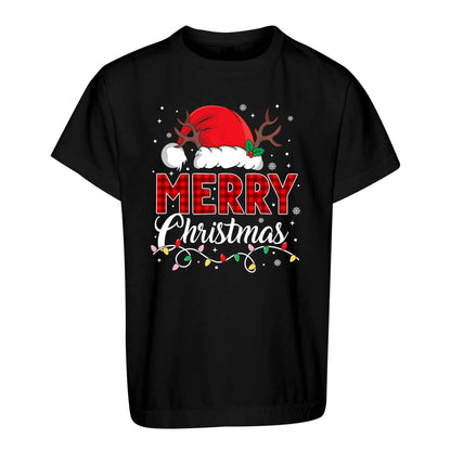 Matching Family Christmas Shirts, Merry Christmas Santa Hat Graphic Tees, Christmas Gift for Family