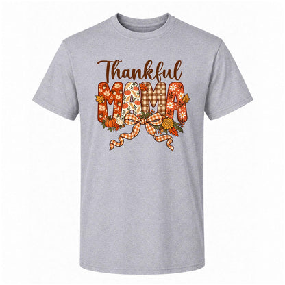 Personalized Thanksgiving Shirt - Thankful Mama - Holiday Gift for Mom, Grandma