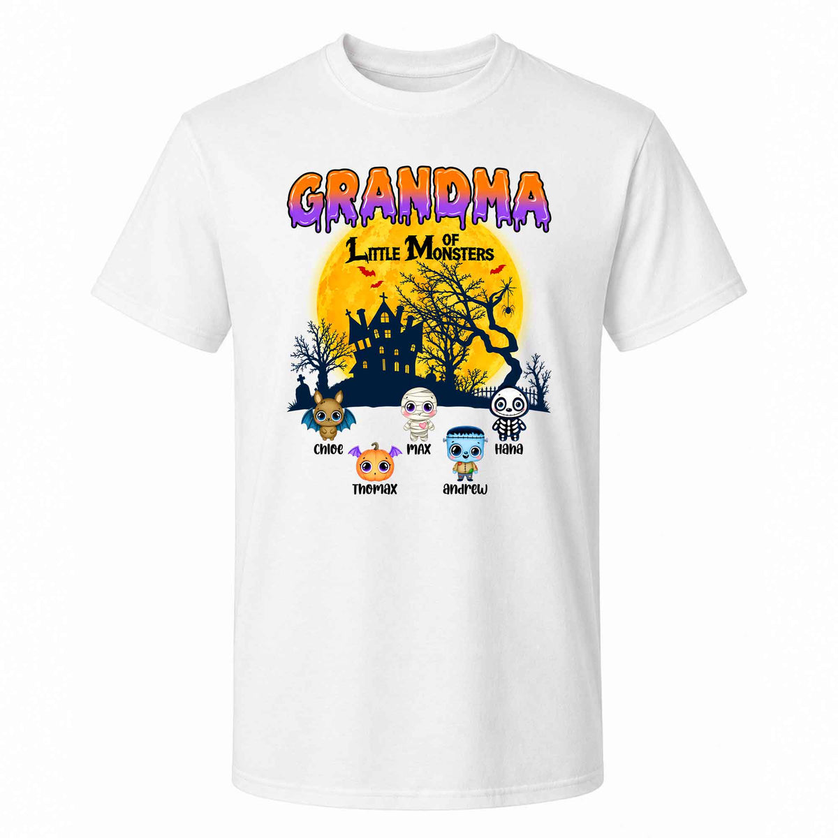 Personalized Grandma Monster Halloween Sweatshirt, Custom Characters & Names Halloween Family Gift