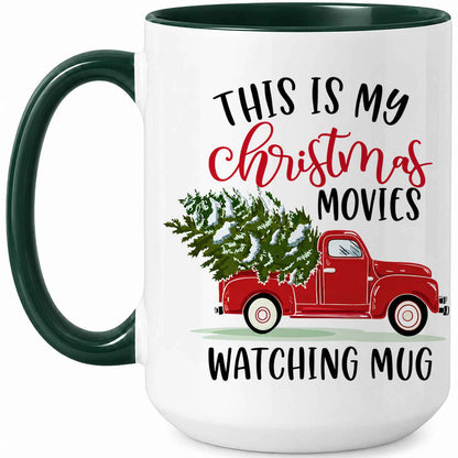 Christmas Movie Mug, Red Truck Christmas Tree Coffee Mug, Holiday Gift for Family