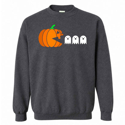 Pumpkin Ghost Graphic Halloween Sweatshirt, Spooky Season Jack O Lantern Shirt, Funny Halloween Gift