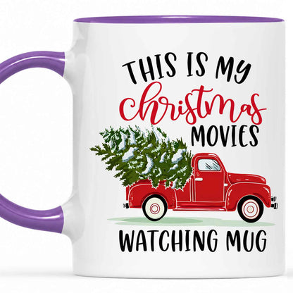 Christmas Movie Mug, Red Truck Christmas Tree Coffee Mug, Holiday Gift for Family