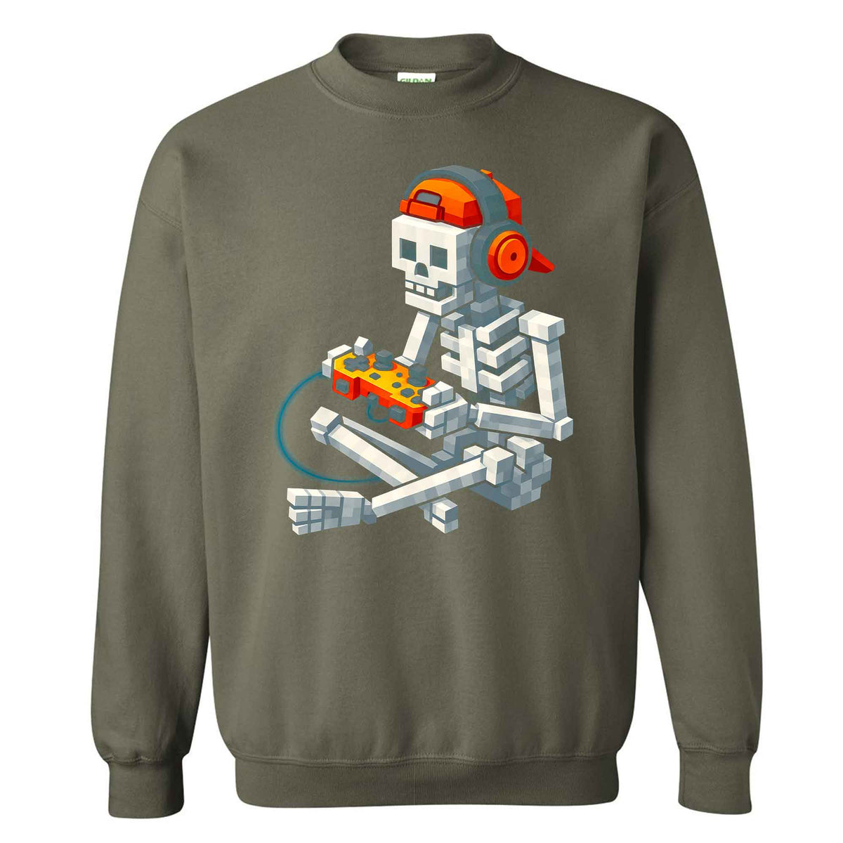 Skeleton Gamer Halloween Sweatshirt, Boys Pumpkin Gaming Shirt, Funny Halloween Gift