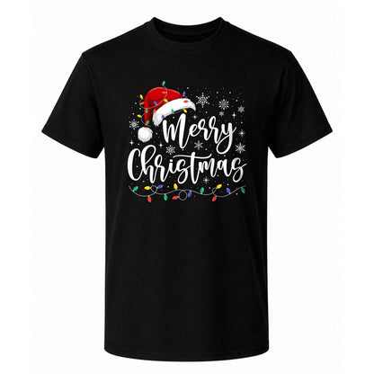 Matching Family Christmas Shirts, Merry Christmas Santa Hat Graphic Tees, Christmas Gift for Family