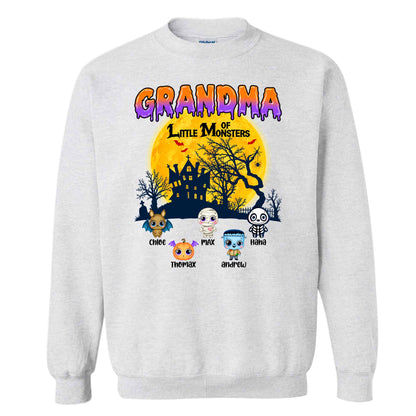 Personalized Grandma Monster Halloween Sweatshirt, Custom Characters & Names Halloween Family Gift
