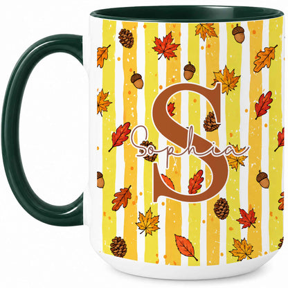 Personalized Thanksgiving Mug - Custom Name Fall Pumpkin Mug - Thanksgiving Gift for Friends, Self Gift