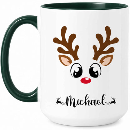 Personalized Christmas Matching Mug - Reindeer Mug Sets for Families, Groups, Businesses & Teams - Christmas Gift