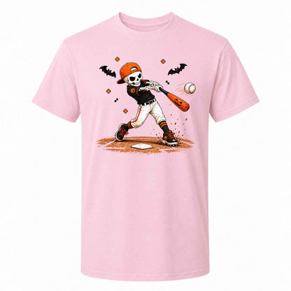 Baseball Skeleton Graphic Halloween Sweatshirt, Spooky Baseball Player Shirt, Funny Halloween Gift