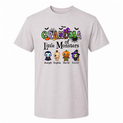 Personalized Halloween Sweatshirt - Grandma's Little Monster - Halloween Family Gift