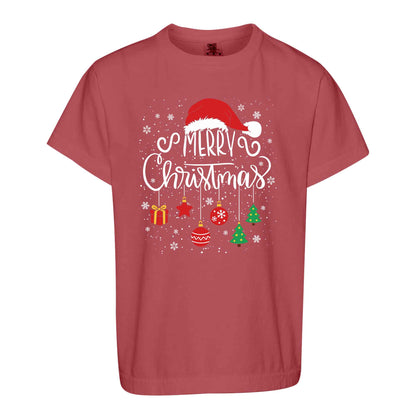 Matching Family Christmas Shirts, Merry Christmas Santa Hat Graphic Tees, Christmas Gift for Family