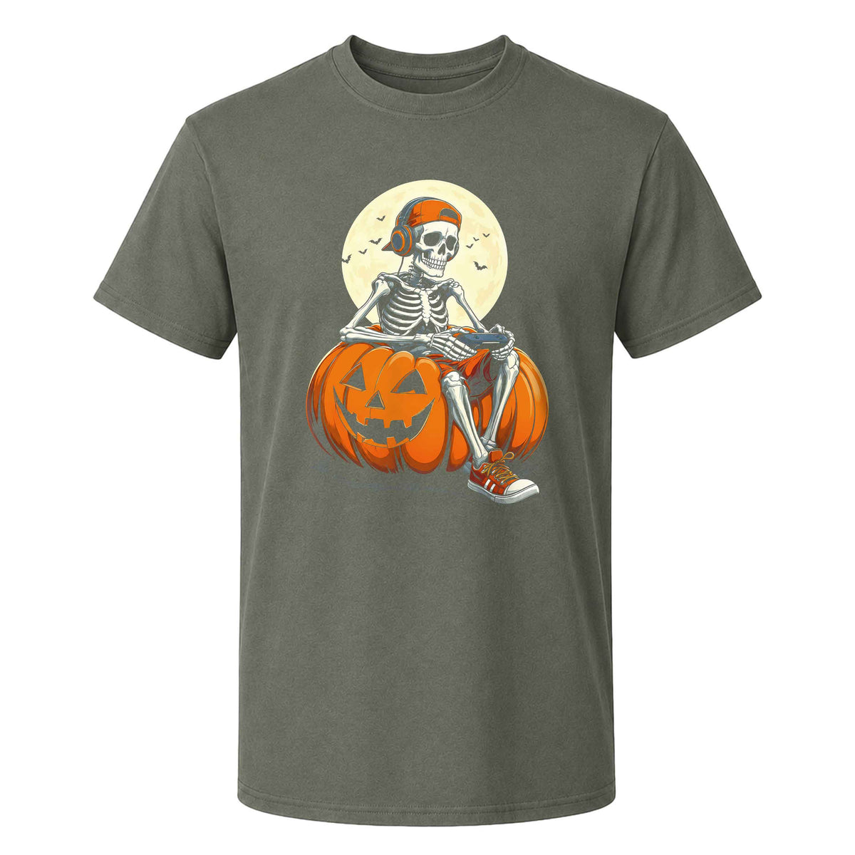 Skeleton Gamer Halloween Sweatshirt, Boys Pumpkin Gaming Shirt, Funny Halloween Gift