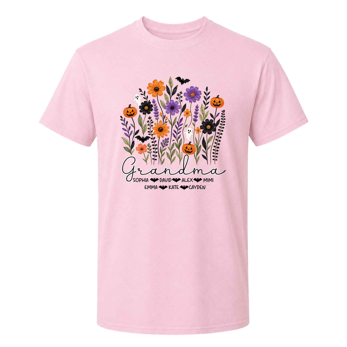 Personalized Halloween Grandma Shirt - Custom Name T-Shirt Sweatshirt - Gift for Family, Spooky Season Gift