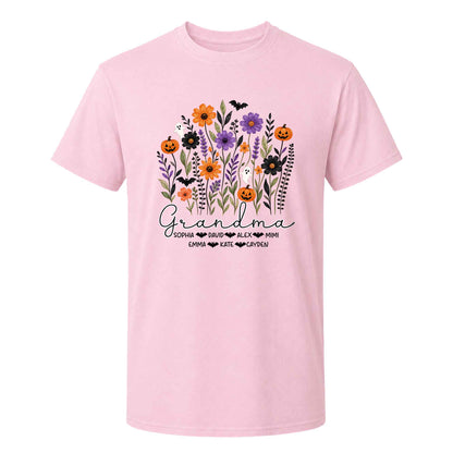 Personalized Halloween Grandma Shirt - Custom Name T-Shirt Sweatshirt - Gift for Family, Spooky Season Gift