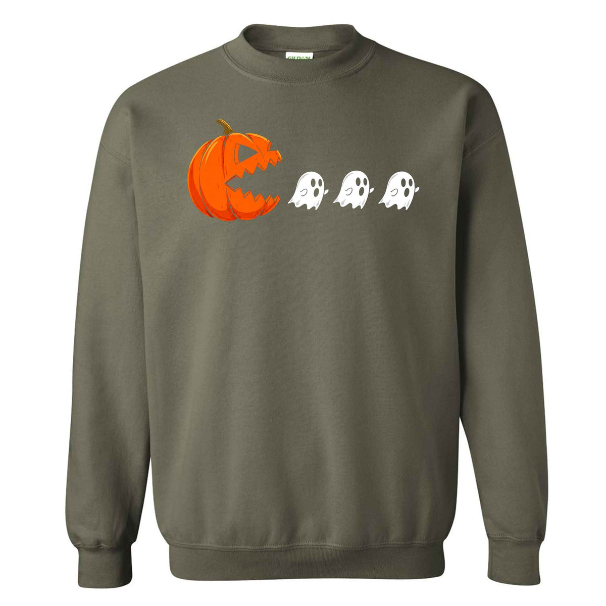 Pumpkin Ghost Graphic Halloween Sweatshirt, Spooky Season Jack O Lantern Shirt, Funny Halloween Gift