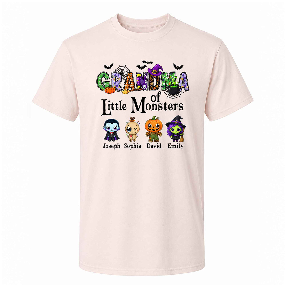 Personalized Halloween Sweatshirt - Grandma's Little Monster - Halloween Family Gift