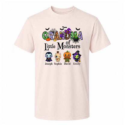 Personalized Halloween Sweatshirt - Grandma's Little Monster - Halloween Family Gift