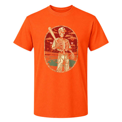 Baseball Skeleton Graphic Halloween Sweatshirt, Spooky Baseball Player Shirt, Funny Halloween Gift