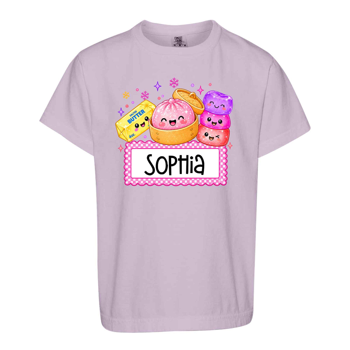 Personalized Squishy Christmas Shirt, Custom Name Santa Graphic Tee, Christmas Gift for Kids