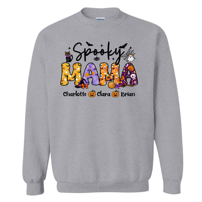 Personalized Halloween Shirt - Spooky Mama - Halloween Gift for Mom & Grandma