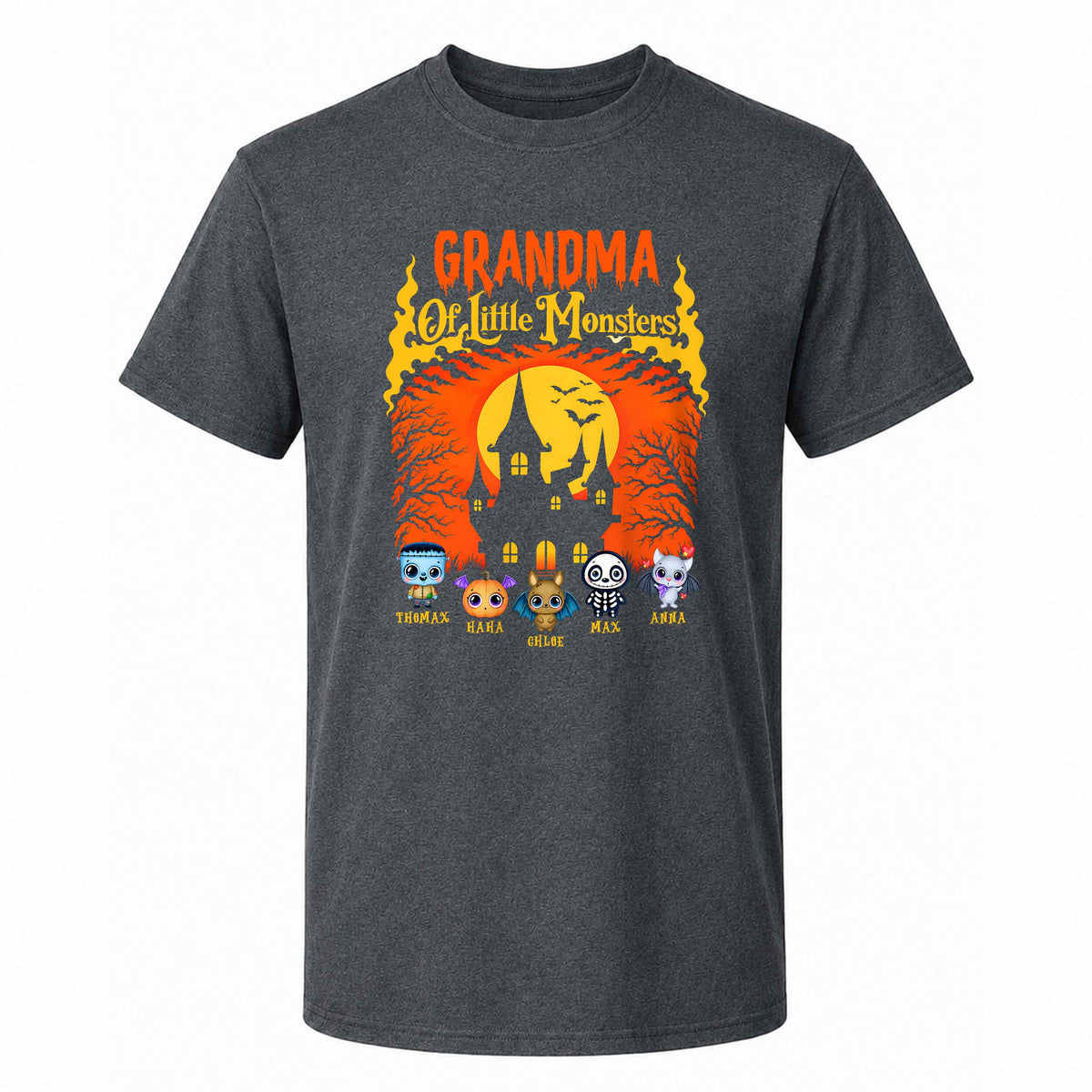 Personalized Grandma Monster Halloween Sweatshirt, Custom Characters & Names Halloween Family Gift