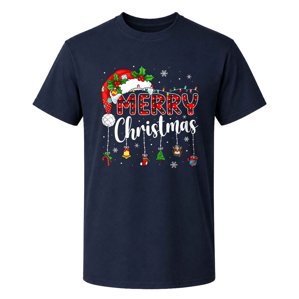 Matching Family Christmas Shirts, Merry Christmas Santa Hat Graphic Tees, Christmas Gift for Family