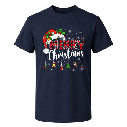 Matching Family Christmas Shirts, Merry Christmas Santa Hat Graphic Tees, Christmas Gift for Family