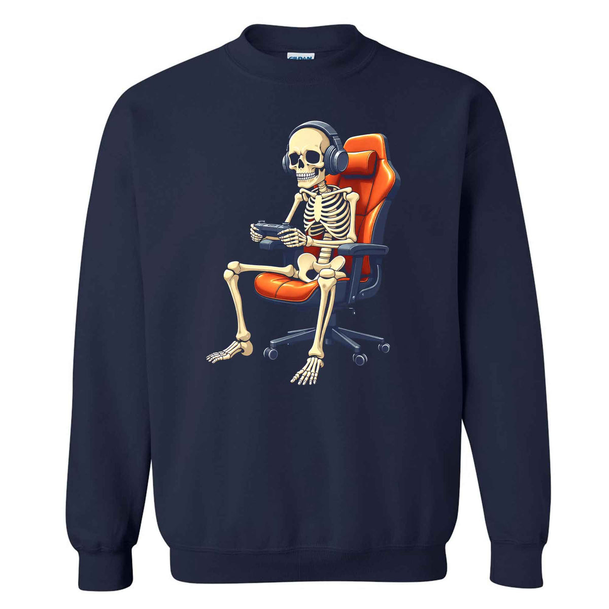 Skeleton Gamer Halloween Sweatshirt, Boys Pumpkin Gaming Shirt, Funny Halloween Gift