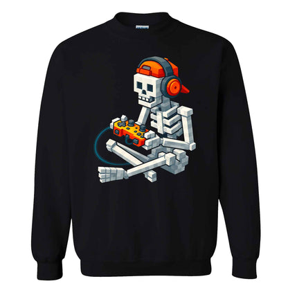 Skeleton Gamer Halloween Sweatshirt, Boys Pumpkin Gaming Shirt, Funny Halloween Gift