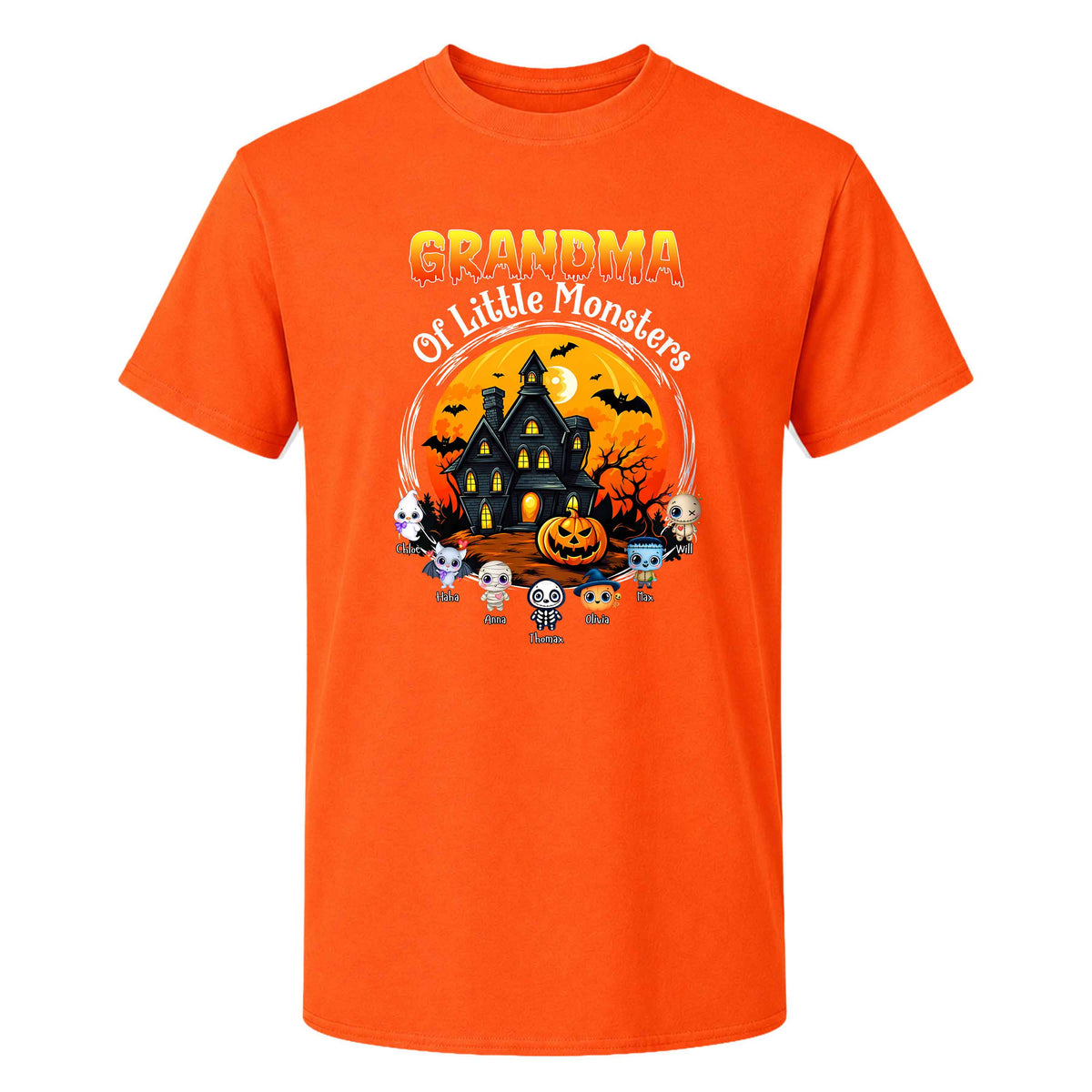 Personalized Grandma Monster Halloween Sweatshirt, Custom Characters & Names Halloween Family Gift