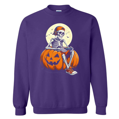 Skeleton Gamer Halloween Sweatshirt, Boys Pumpkin Gaming Shirt, Funny Halloween Gift