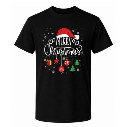 Matching Family Christmas Shirts, Merry Christmas Santa Hat Graphic Tees, Christmas Gift for Family