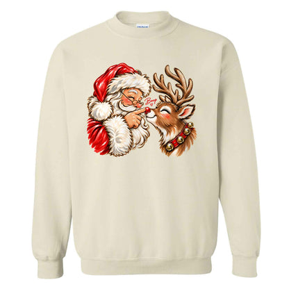 Funny Christmas Shirt  - Reindeer Santa Claus Boop T-shirt Sweatshirt - Trendy Christmas Gift for Friends, Self Gift