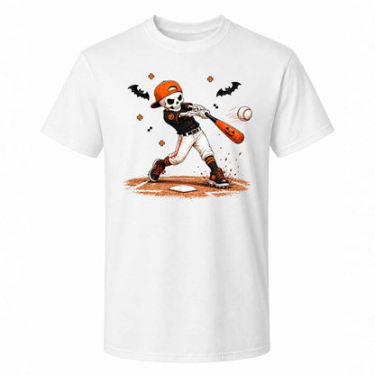 Baseball Skeleton Graphic Halloween Sweatshirt, Spooky Baseball Player Shirt, Funny Halloween Gift