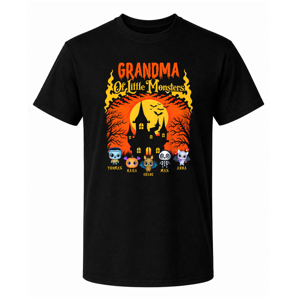 Personalized Grandma Monster Halloween Sweatshirt, Custom Characters & Names Halloween Family Gift