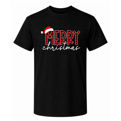 Matching Family Christmas Shirts, Merry Christmas Santa Hat Graphic Tees, Christmas Gift for Family