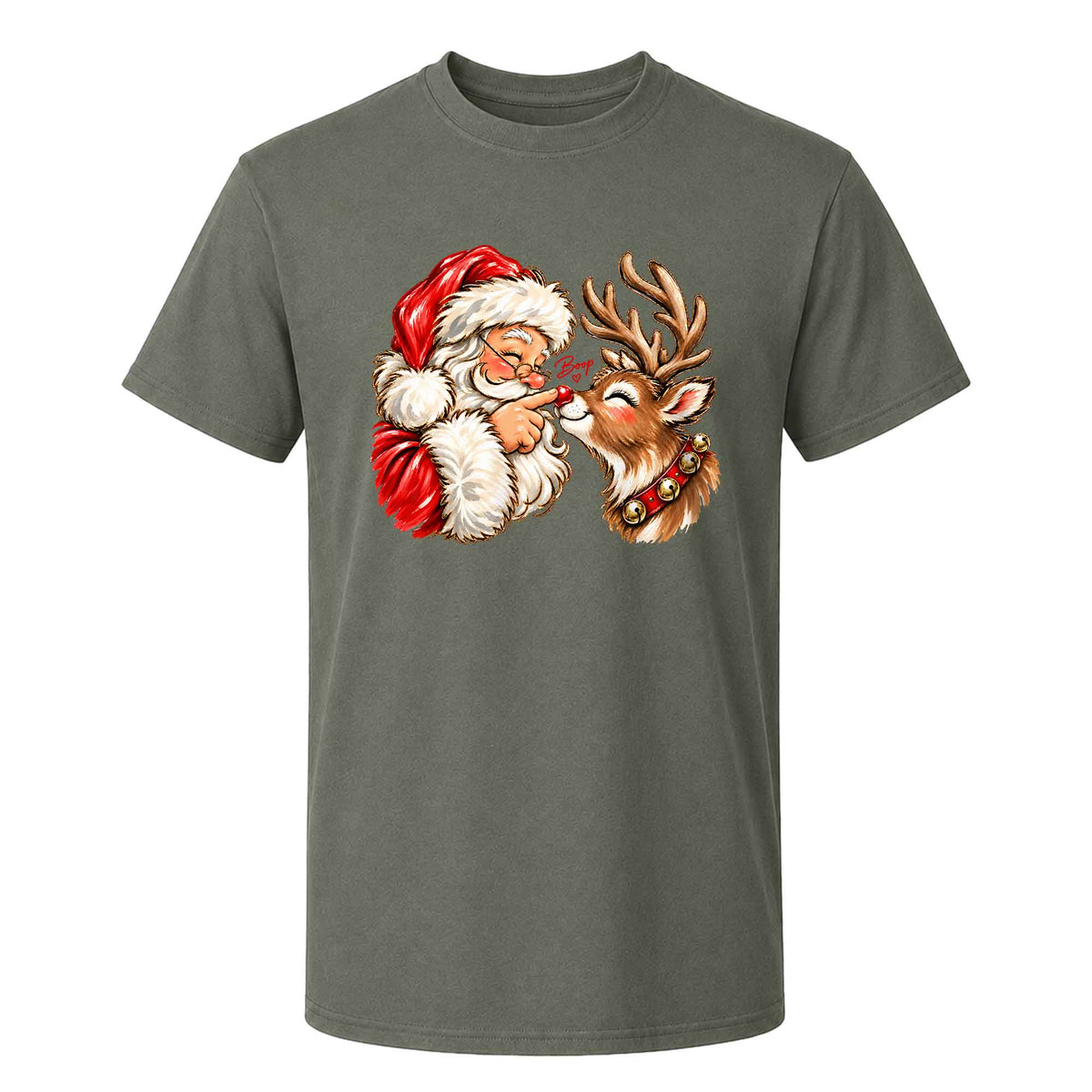 Funny Christmas Shirt  - Reindeer Santa Claus Boop T-shirt Sweatshirt - Trendy Christmas Gift for Friends, Self Gift
