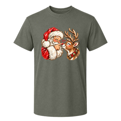 Funny Christmas Shirt  - Reindeer Santa Claus Boop T-shirt Sweatshirt - Trendy Christmas Gift for Friends, Self Gift