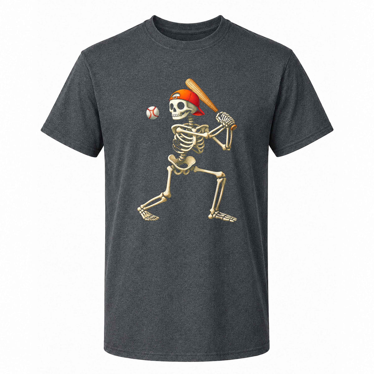 Baseball Skeleton Graphic Halloween Sweatshirt, Spooky Baseball Player Shirt, Funny Halloween Gift
