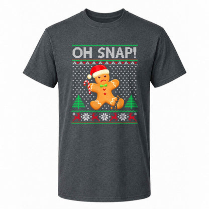 Funny Gingerbread Christmas Sweatshirt, Oh Snap Holiday Graphic Tee, Christmas Gift