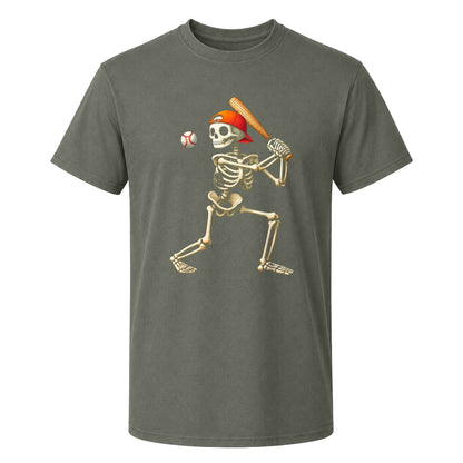 Baseball Skeleton Graphic Halloween Sweatshirt, Spooky Baseball Player Shirt, Funny Halloween Gift