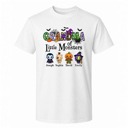 Personalized Halloween Sweatshirt - Grandma's Little Monster - Halloween Family Gift